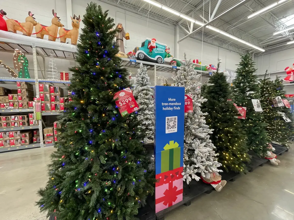 Christmas merchandise at Walmart